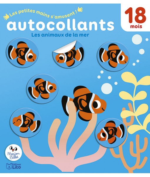 Autocollants Les petites mains s'amusent ! - Les animaux de la mer