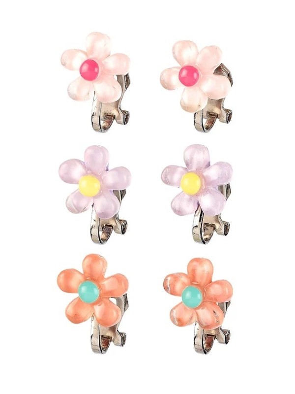 Boucles d'oreille fleur à clip