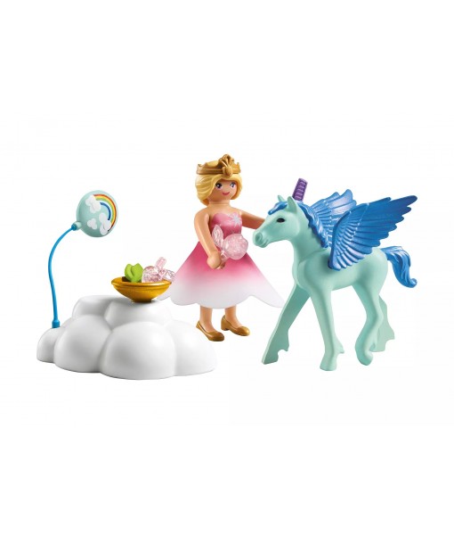 Princess magic - Princesse et poulain ailé avec nuage