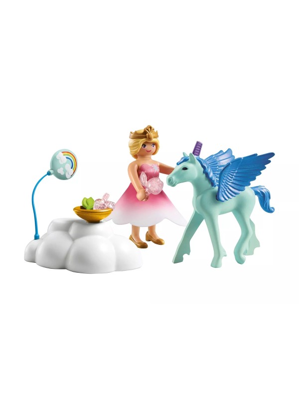Princess magic - Princesse et poulain ailé avec nuage