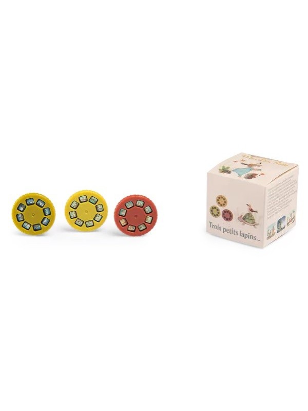 Boîte 3 disques pour lampe à histoires Trois petits lapins