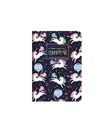 Carnet ligné A6 licorne