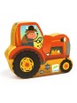 Puzzle silhouette - Le tracteur - 16 pièces