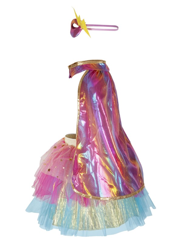 Super héroïne rose/or  (tutu, cape, masque) 4-6 ans
