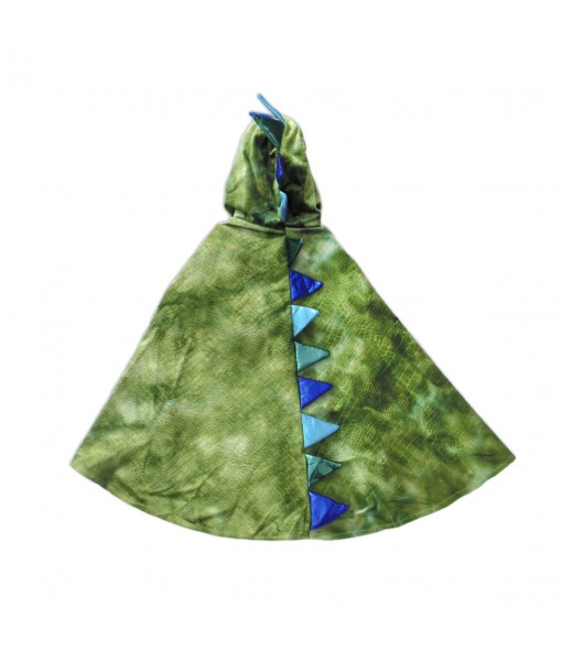 Cape de dragon vert avec griffes 5-6ans