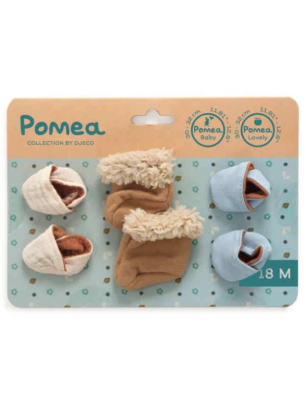 Baby Poméa - Chaussons poupée 30-32 cm