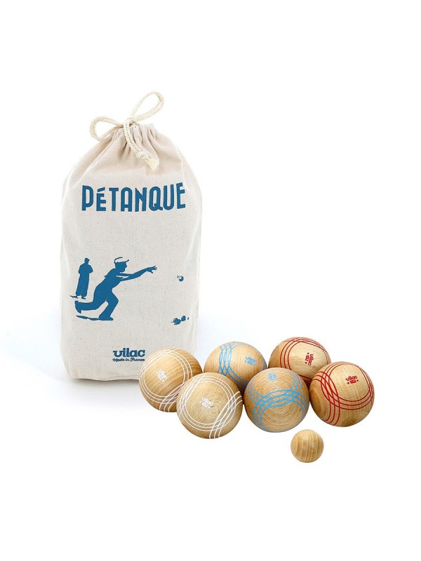 Jeu de pétanque en bois