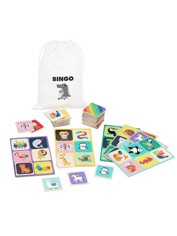Loto en bois - Animaux arc-en-ciel
