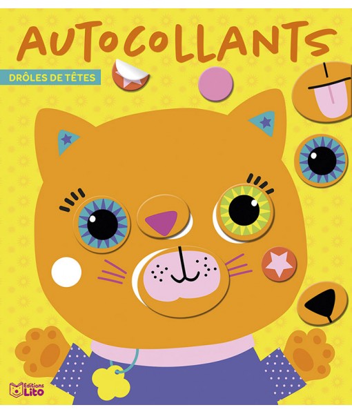 Autocollants Drôles de têtes - Le chat
