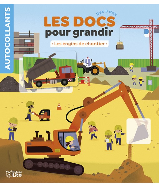 Autocollants - Les docs pour grandir - Les engins de chantier