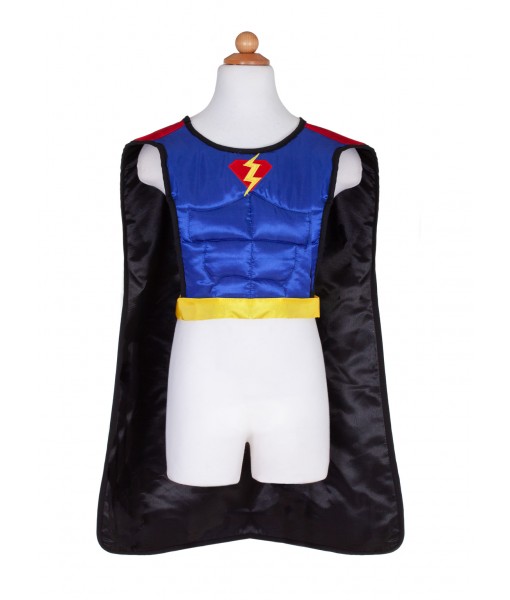 Costume super heros réversible masque et cape 4-7 ans