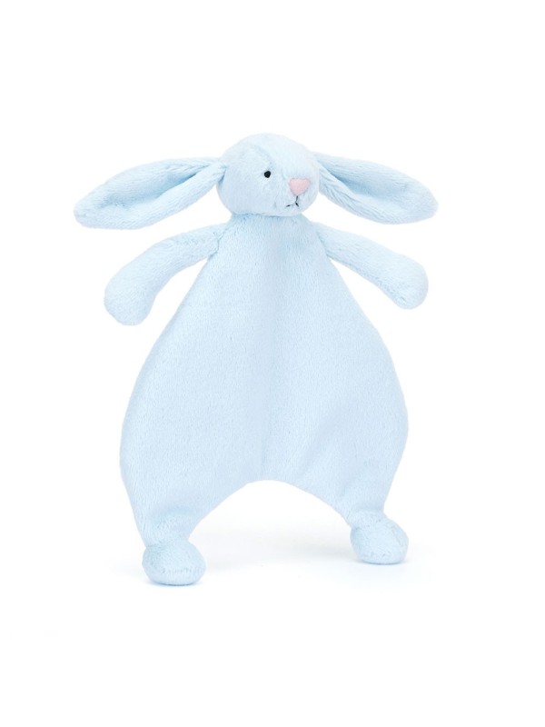Bashful blue bunny comforter