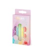 6 mini stylos encre gel pastel