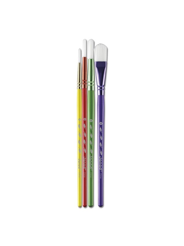 Kit de 4 pinceaux synthétiques