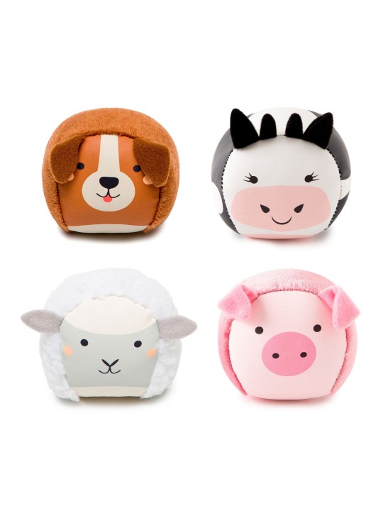 Les Dooballs - Set de 4 balles doudous - Ferme