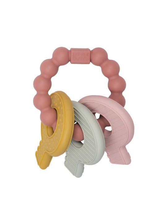 Jouet de dentition clefs rose