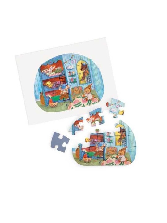 Mini puzzles Une belle journée 4x12 pièces Les Minouchkas