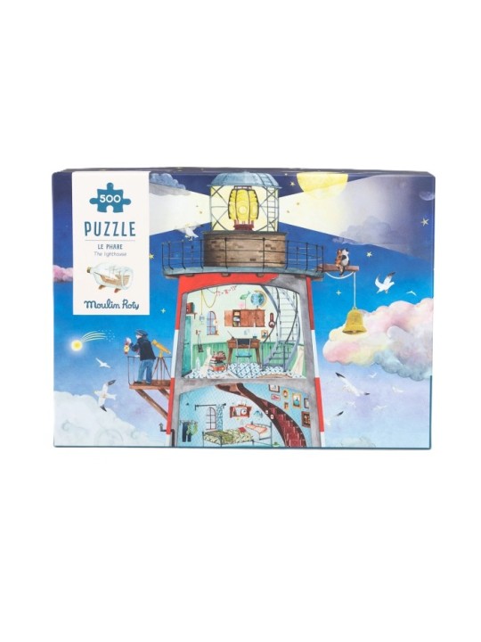 Puzzle Phare - 500 pièces Le jardin du moulin