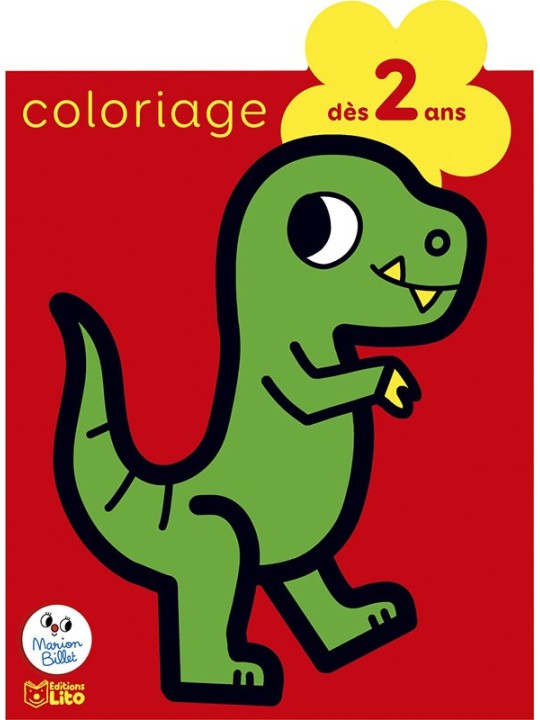 Coloriage petite fleur brillante - Les dinosaures