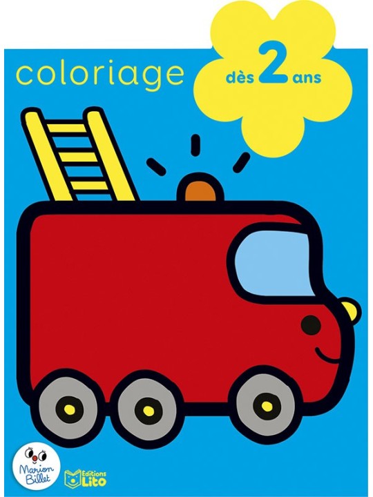 Coloriage petite fleur brillante - Les engins