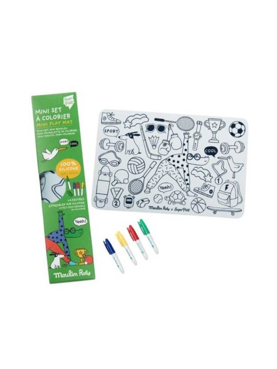 Mini set silicone à colorier Les Loufoques