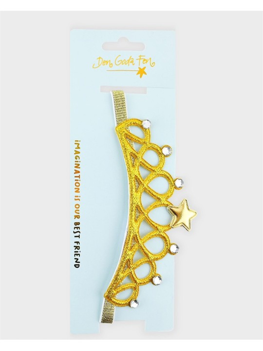 Couronne or avec élastique 17 cm