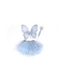 Set de fée bleu (tutu, ailes, baguette) 4-6 ans