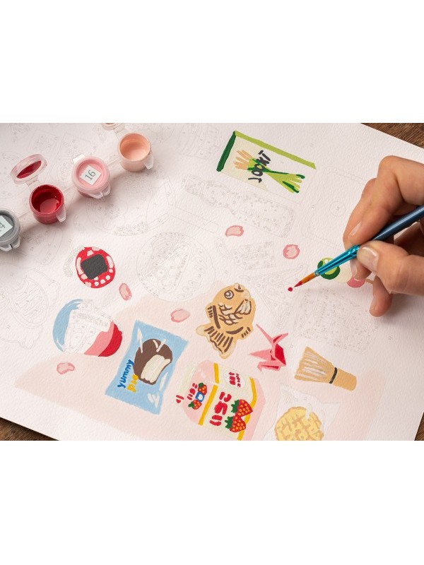 Petit pinceau - Week-end à Tokyo par Yuzu & Mikan  - peinture au numéro