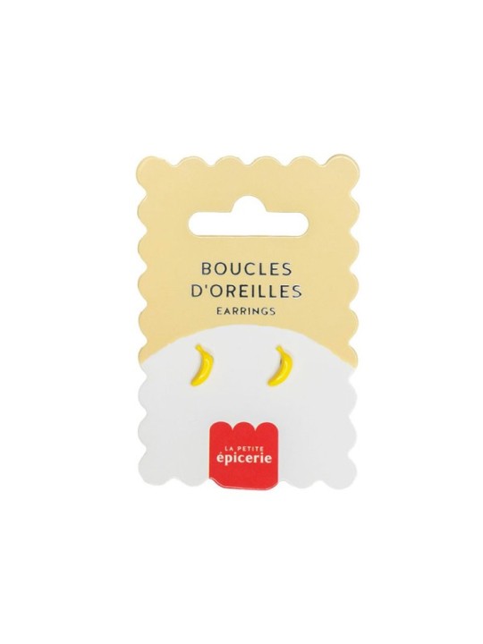 Boucles d'oreille en porcelaine - Banane