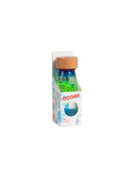 Bouteille sensorielle move spirale bleue