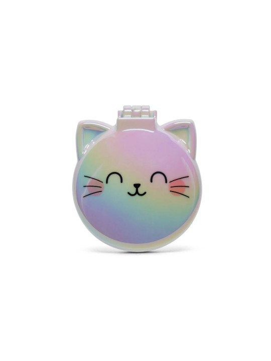Brosse à cheveux avec miroir chat