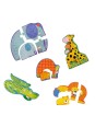 Puzzles évolutifs animaux 2 à 6 pièces Les Toupitis