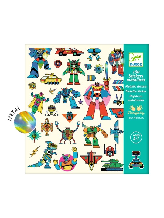 Stickers métallisés - Robots