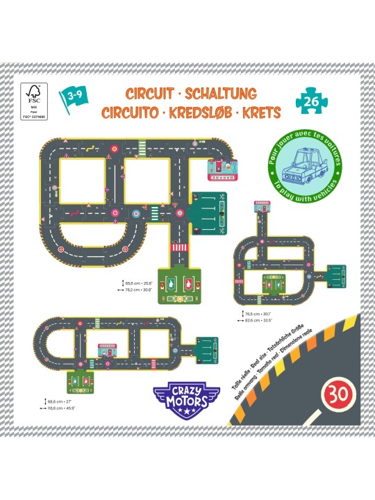 Crazy motors - Circuit géant 26 pièces