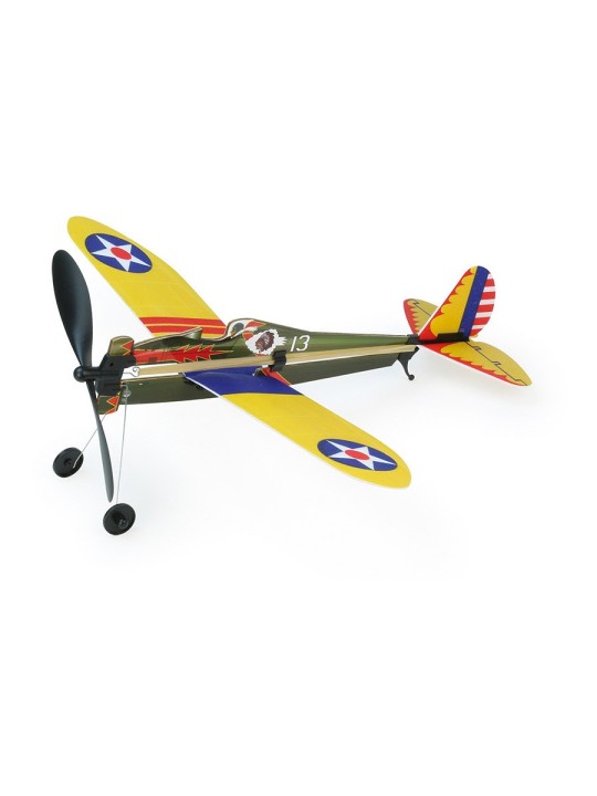 Avion à hélice vert