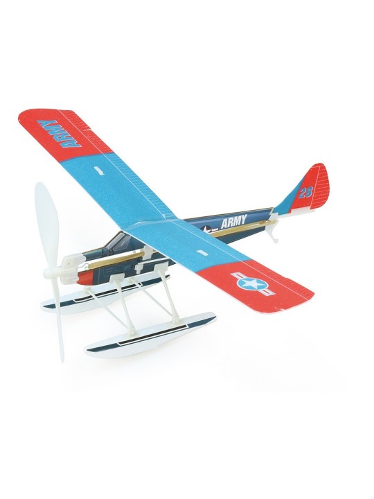 Avion à hélice bleu