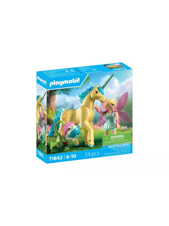 Licornes magiques - Licorne fleur de soleil avec fée