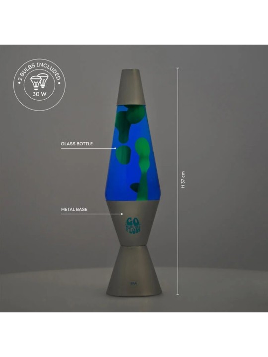 Lampe à lave Magmastic argent