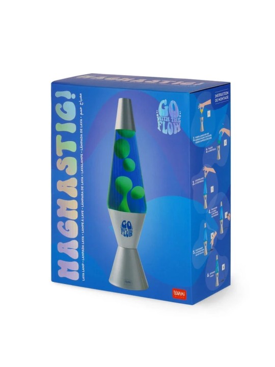 Lampe à lave Magmastic argent