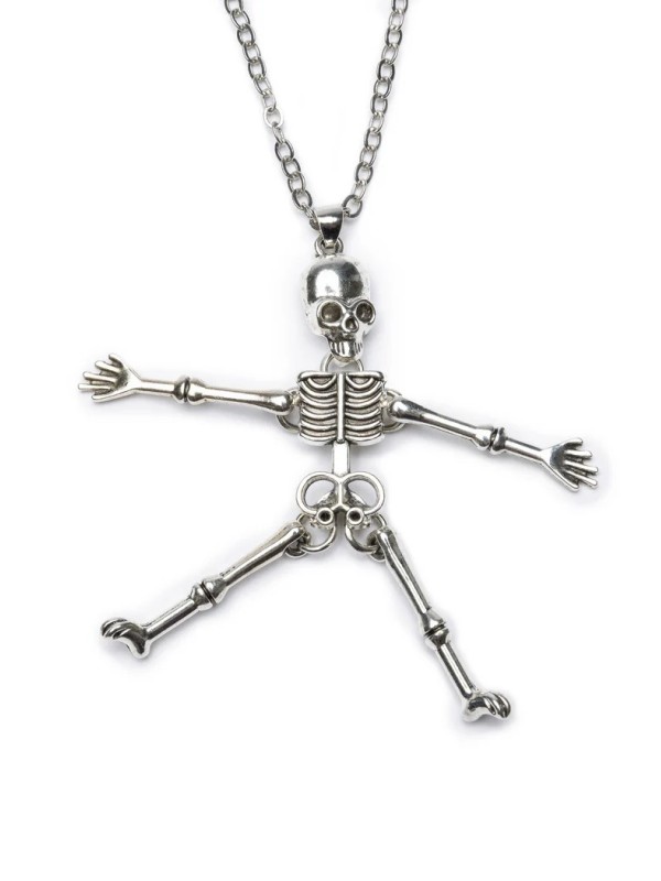 Collier avec pendentif squelette