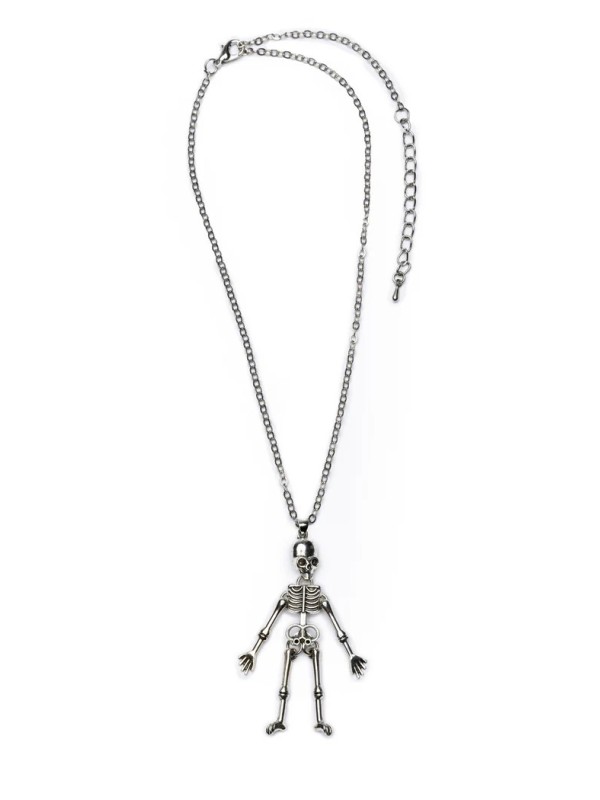 Collier avec pendentif squelette