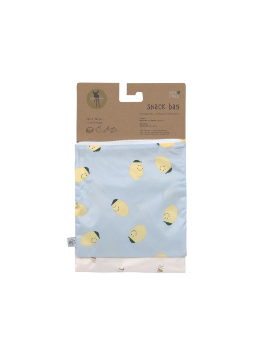 Pochettes pour snack Happy fruits - Citrons (x 2)