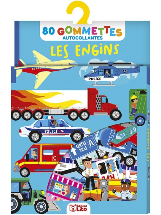 80 gommettes - Les engins