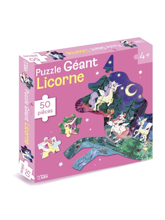 Puzzle géant licorne - 50 pièces