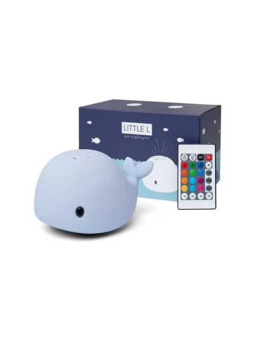 Little L - Veilleuse projecteur bleu Wilda la baleine