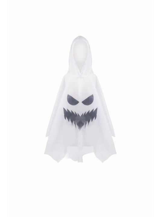 Poncho de fantôme à capuche 3-4 ans