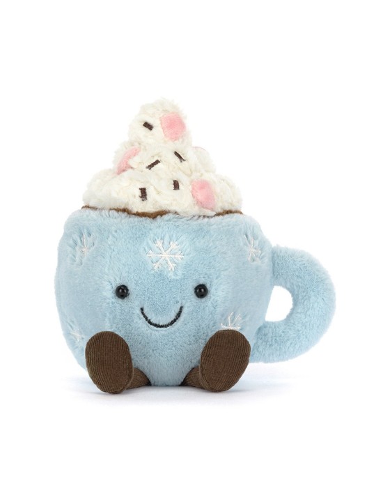 Amuseable hot chocolate with marshmallows