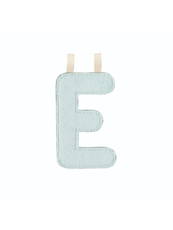 Lettre E bleue phosphorescente