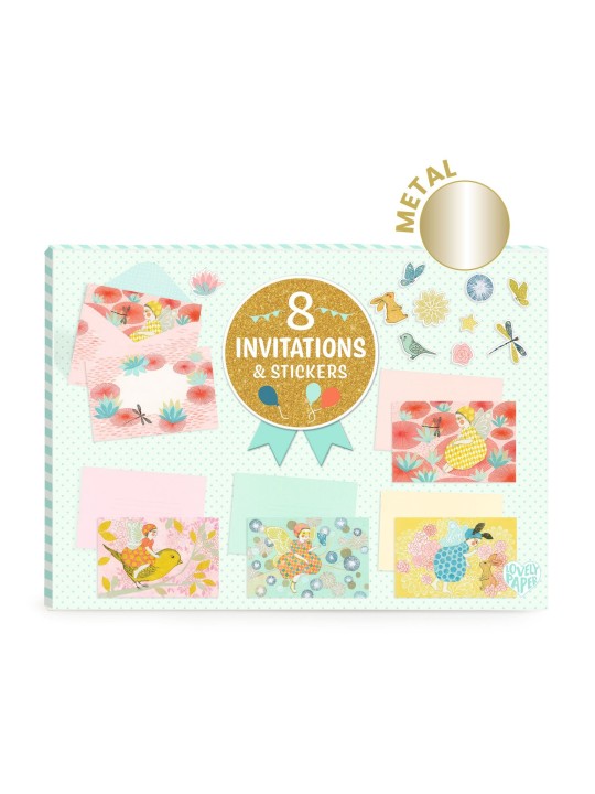 Invitations Fées d'un jour (x 8)