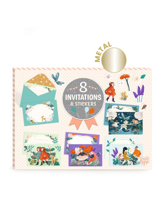 Invitations Copines du jardin (x 8)